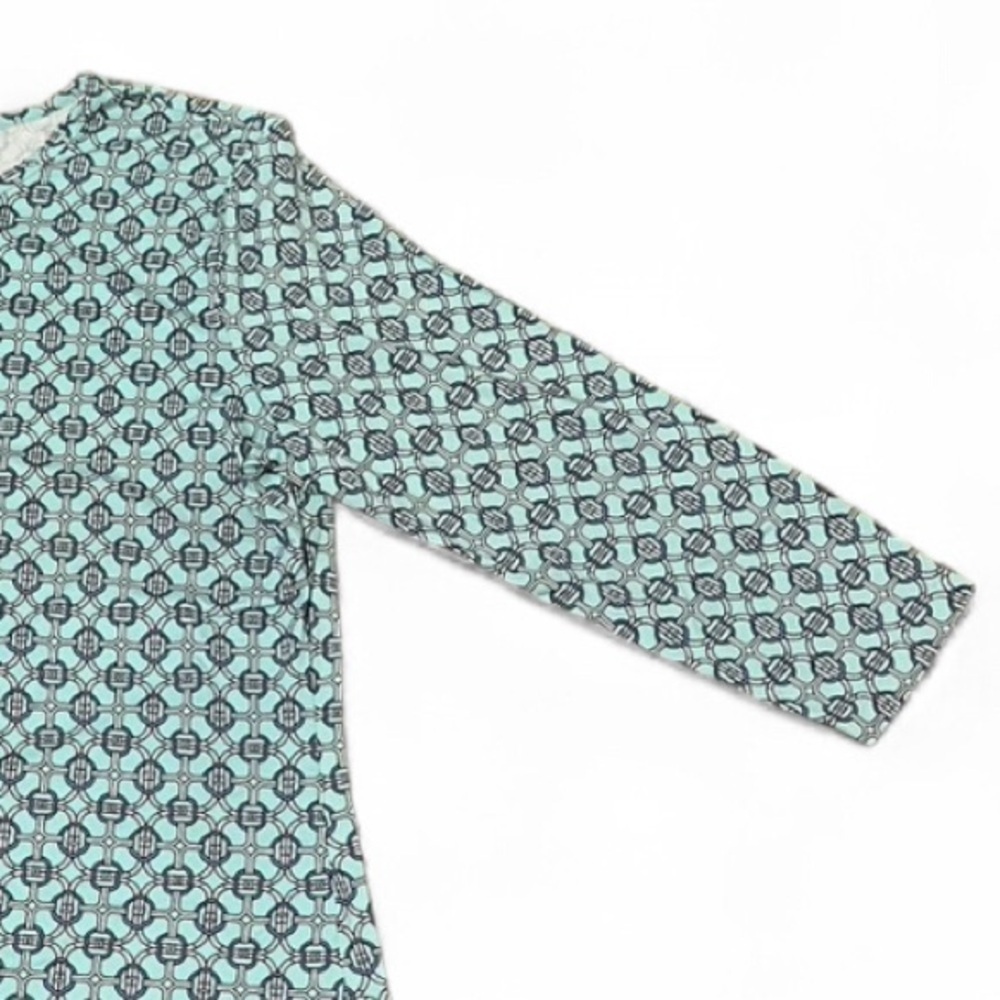 J. McLaughlin 3/4 Sleeve Top – Nautical Print, Size XL. Blue and White. - Picture 10 of 12